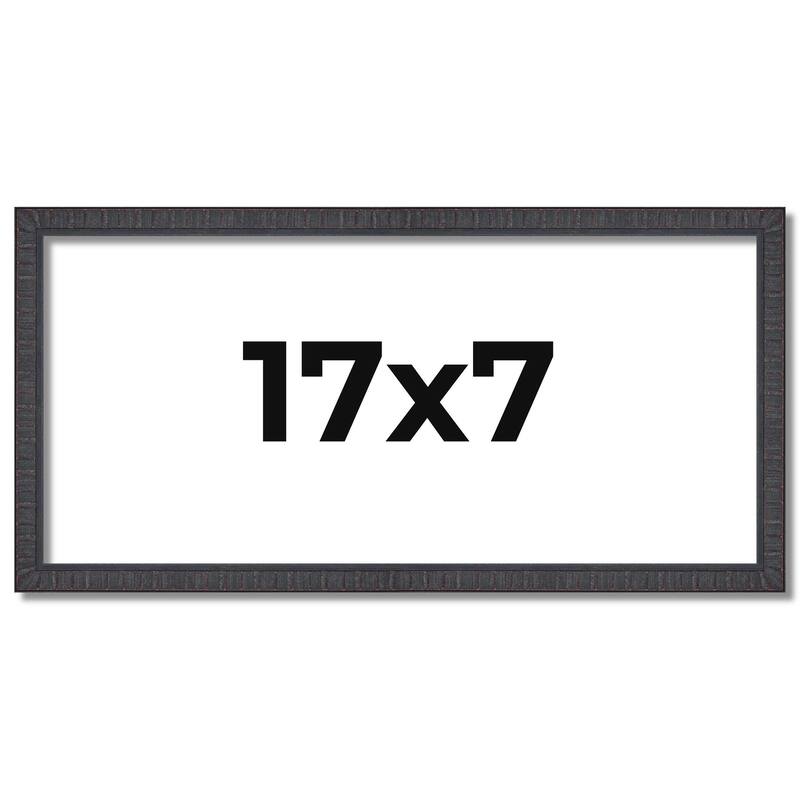 17x7 Frame Brown Solid Wood Picture Frame - Complete Modern Photo
