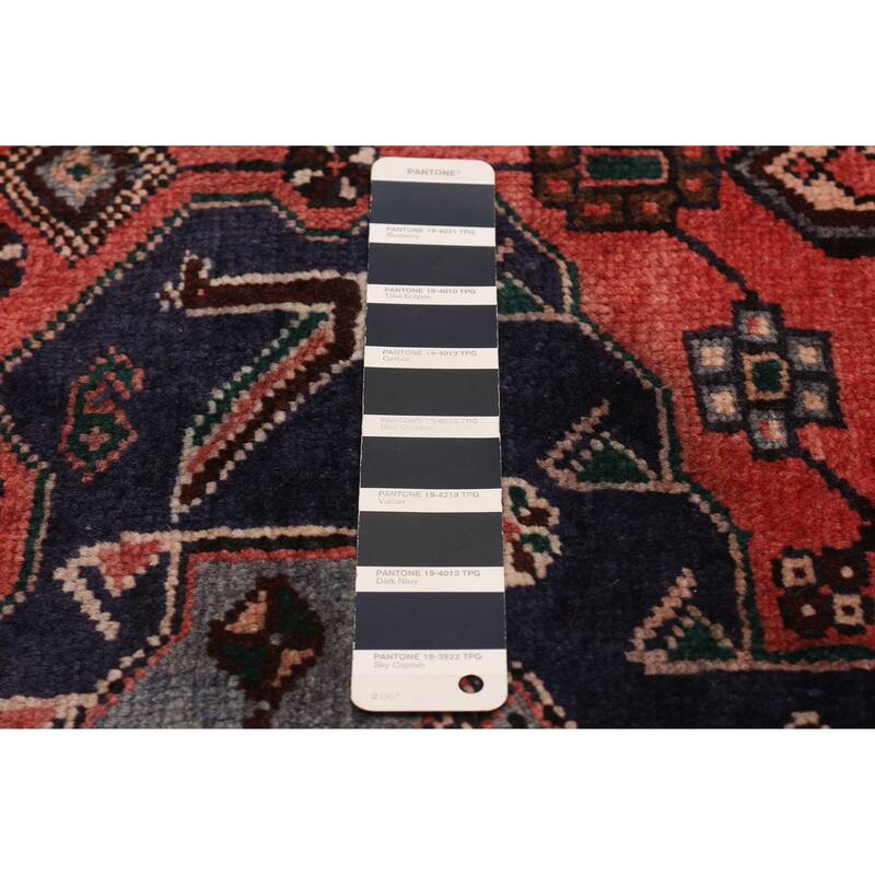 ECARPETGALLERY Hand-knotted Anatolian Vintage Dark Navy, Red Wool Rug - 4'3 x 6'7