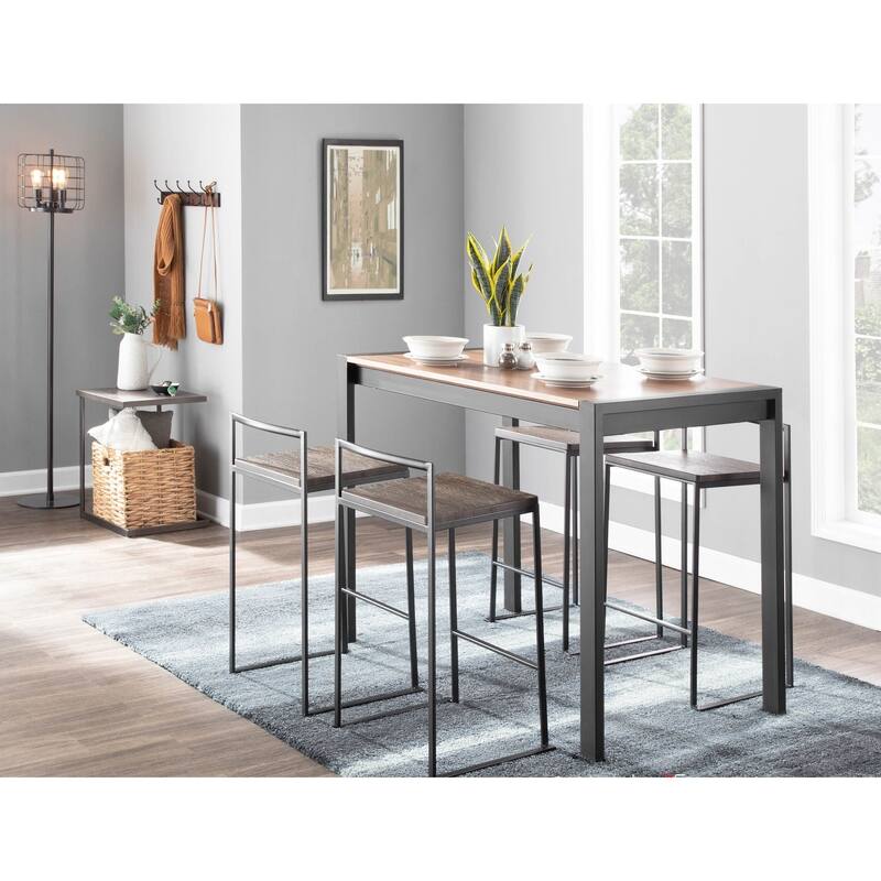 Carbon Loft Forrest Industrial Stackable Counter Stool (Set of 2) - N/A