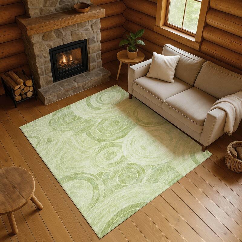 Premium Washable Super Soft Contemporary Mosaic Mayfield Rug - Sage - 10' x 14'