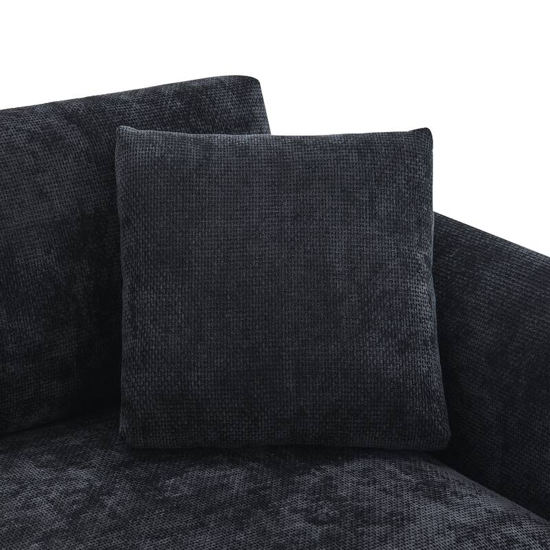Cloud Sectional Sofa, L-shaped Couch Set w/ 2 Free Pillows