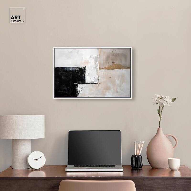 Black Dust and White Ash II Canvas by Art Remedy
