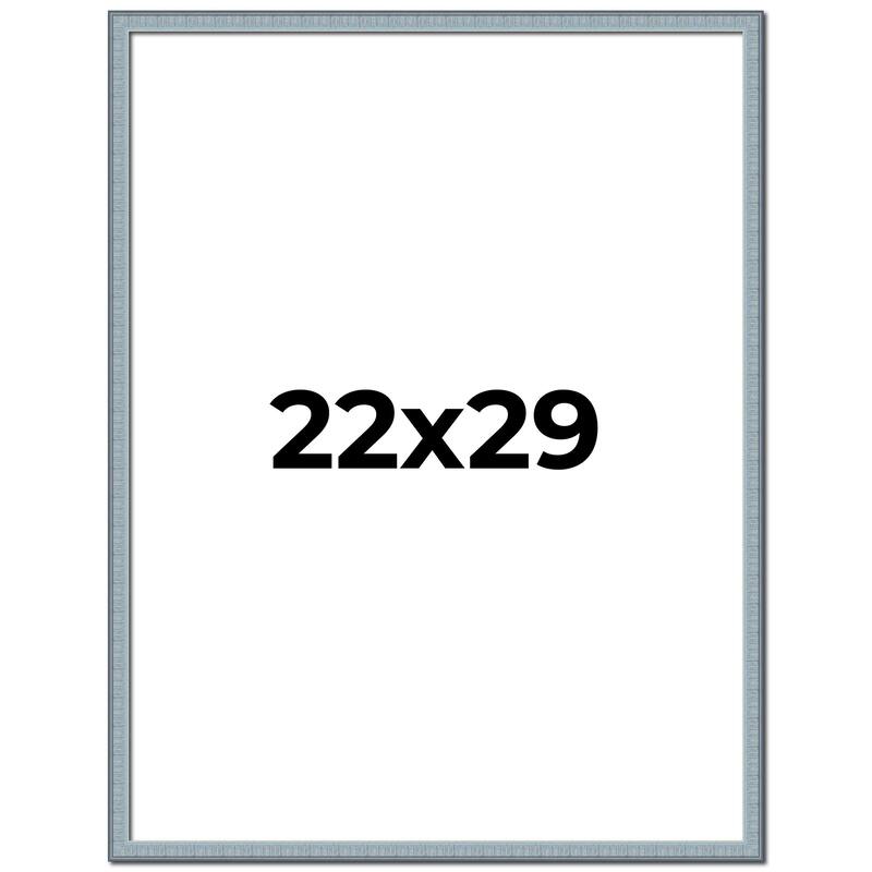 22x29 Frame Rustic Sky Blue Solid Wood Picture Frame | 0.75 Inch