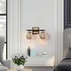 preview thumbnail 2 of 16, Modern Black Gold 2/3/4-Light Bathroom Mercury Glass Vanity Lights Wall Sconces