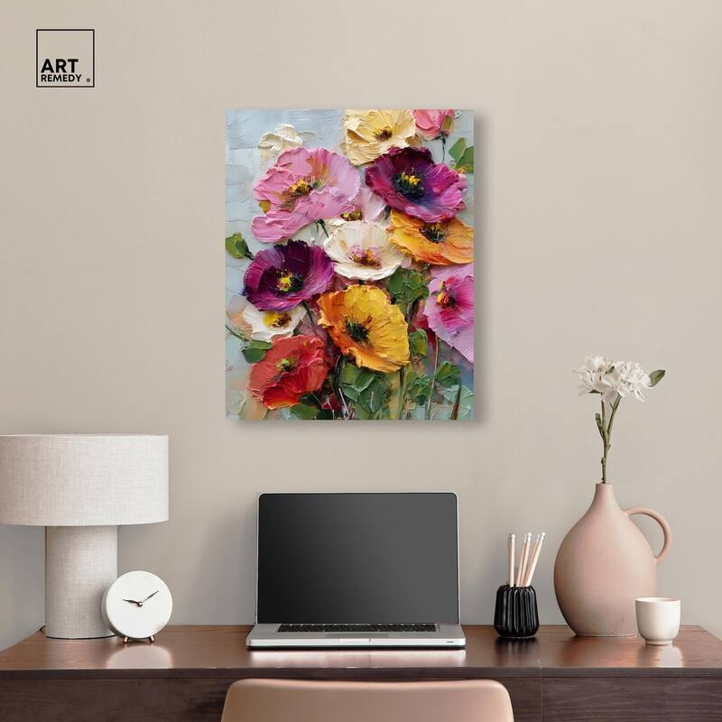Floral Texture II Canvas by Art Remedy, Gallery Wrapped