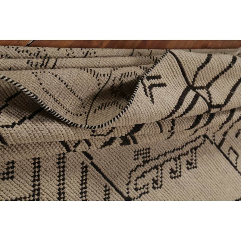 Trellis Moroccan Area Rug Handmade Living Room Wool Carpet - 9'0"x 12'3"