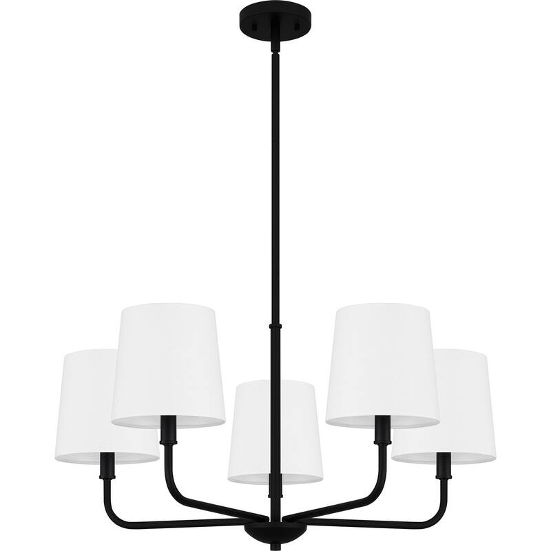 Gallagher Five Light Chandelier - Matte Black