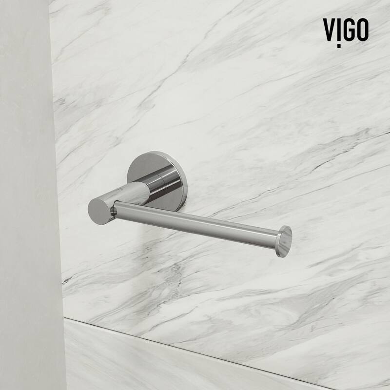 VIGO Cass 3-Piece Bathroom Hardware Accessory Set with 24 in. Towel Bar, Toilet Paper Holder, Hand Towel Holder