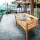 preview thumbnail 1 of 4, Seven Seas Teak Montana Teak Wood Outdoor Patio Bench, 4 Foot