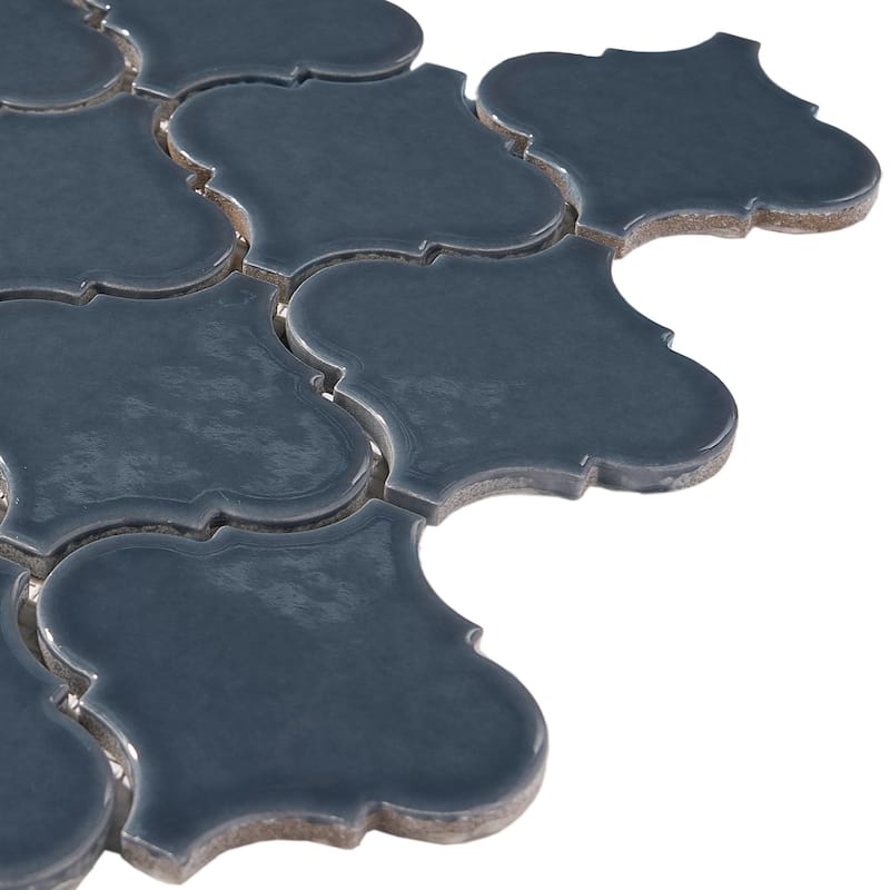 Arabesque 3.3" x 3.4" Porcelain Glossy Mosaic Tile