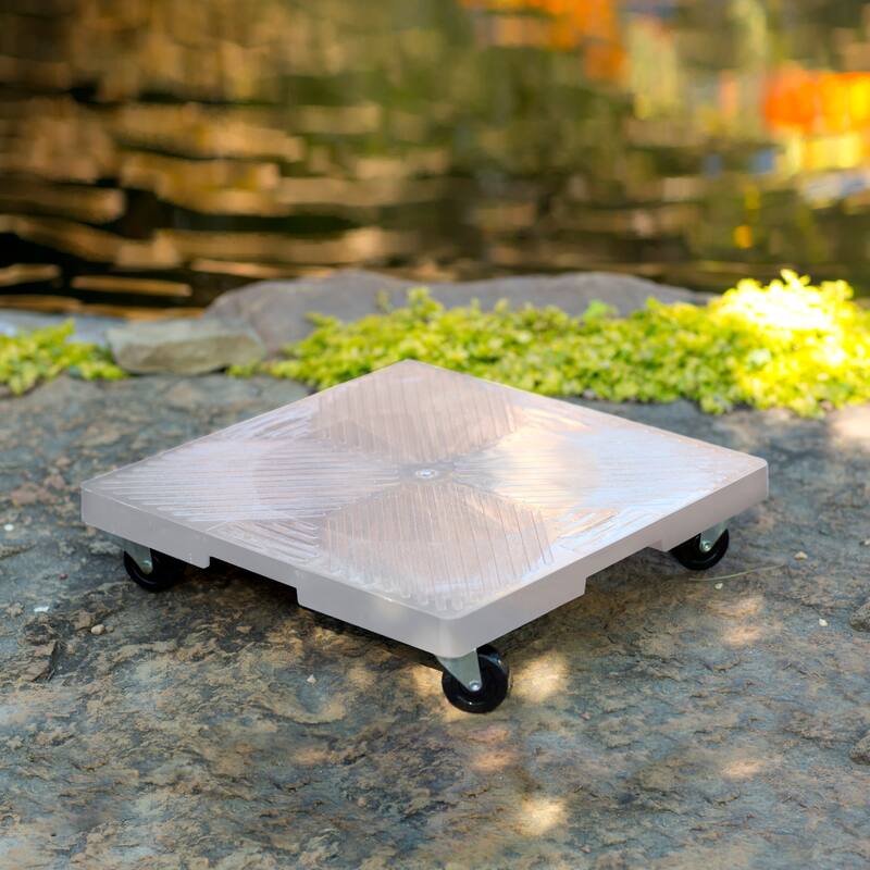 DeVault 16" Gray Mist Square Plant Dolly