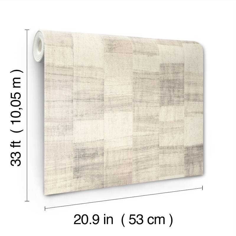 A-Street Prints Ivo Grey Block Stripe Wallpaper