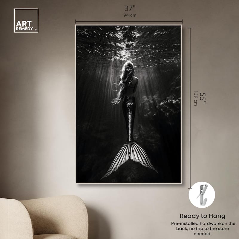 Mermaid Night Canvas by Art Remedy