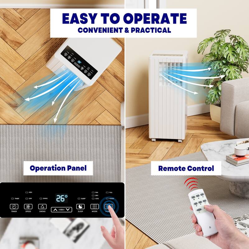 8000 BTU Portable Air Conditioners Portable AC Unit with Remote