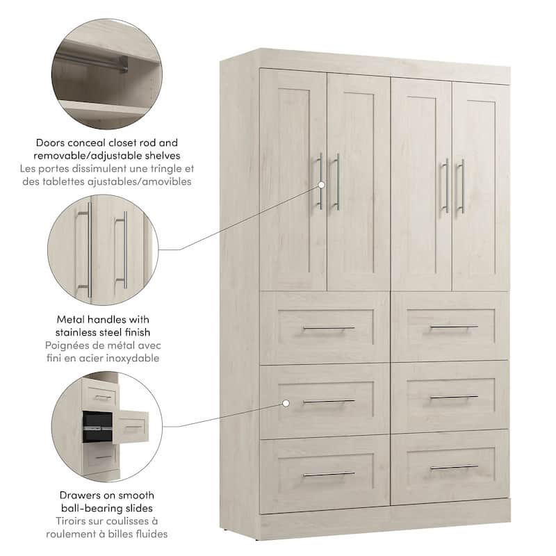 Pur 50W Closet Organization System with Drawers by Bestar