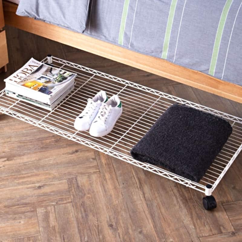Suprima® Rolling Underbed Storage Shelf by DormCo - White
