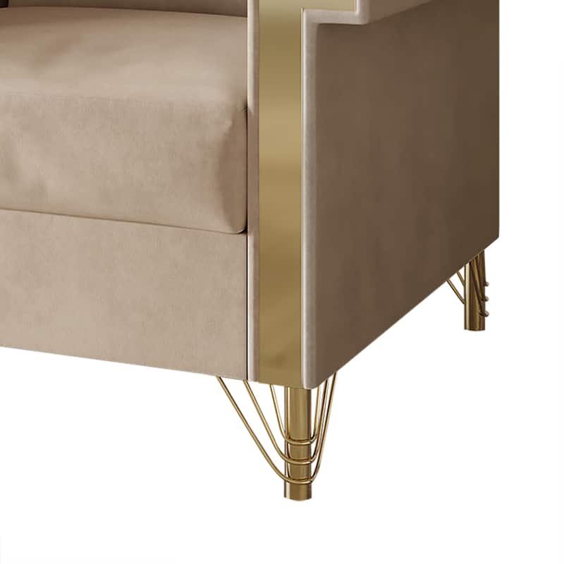 CraftPorch Luxurious Velvet Upholstered Arm Chair