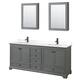 Option Dark Gray, Black Trim, White Quartz Top
