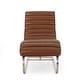 preview thumbnail 2 of 16, Pearsall Channel Stitch Chaise Lounge by Christopher Knight Home