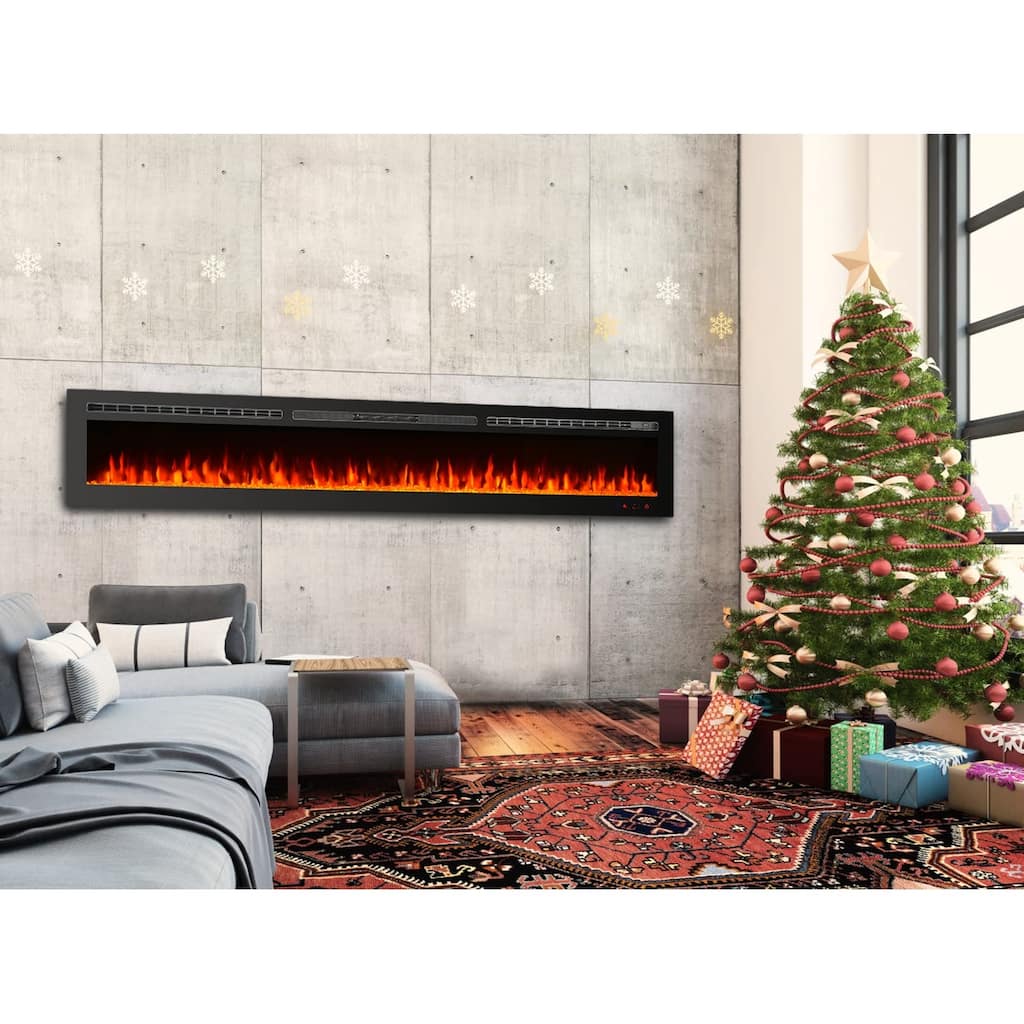 Electric Fireplace 12 Flame Color Wall Mounted