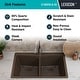 preview thumbnail 5 of 6, 33 Inch Lexicon Platinum Quartz Composite Drop-in Undermount Double Bowl Galaxy Mocha Kitchen Sink LP-800TM-M-SO