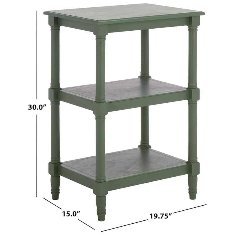 SAFAVIEH Elmira 3-Shelf Accent Table - 19.8" W x 15" L x 30" H - 20"W x 15"D x 30"H
