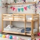 preview thumbnail 19 of 34, Modern Twin over Twin Floor Bunk Bed,Spacious And Comfortable,Easy Assembly for Bedroom Natural