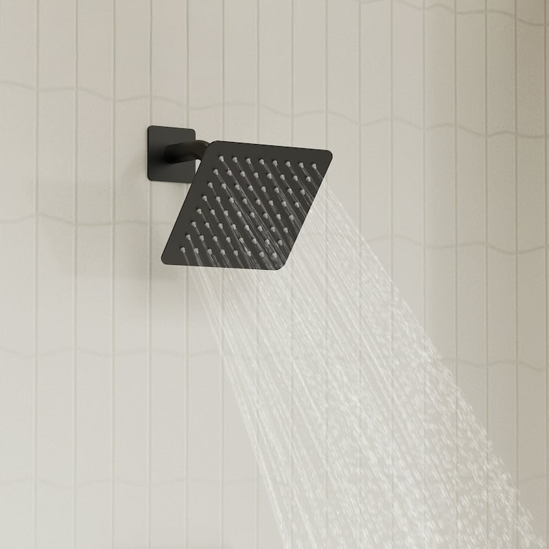Stainless Steel Rainfall Shower Head, Single-Function Shower Faucet with Pressure-Balanced Valve