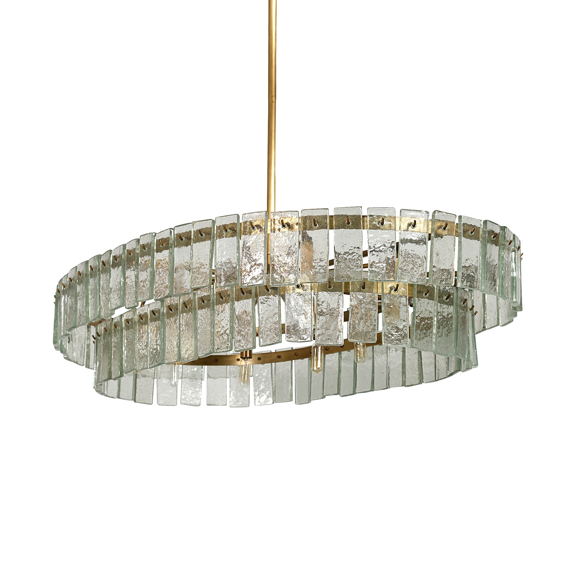 Glass shop panel chandelier