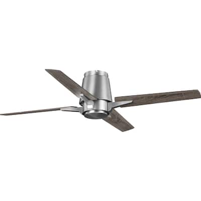 Lindale Collection 52" Four-Blade Antique Nickel Ceiling Fan - 11.18" x 52" x 52"