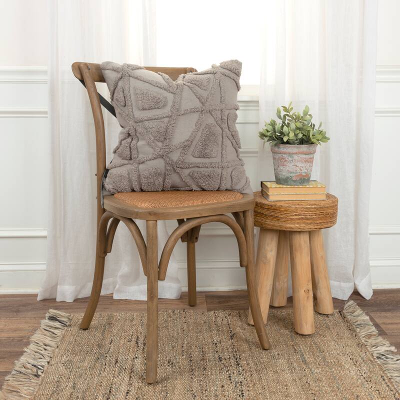 Rizzy Home Tufted Geometric Throw Pillow
