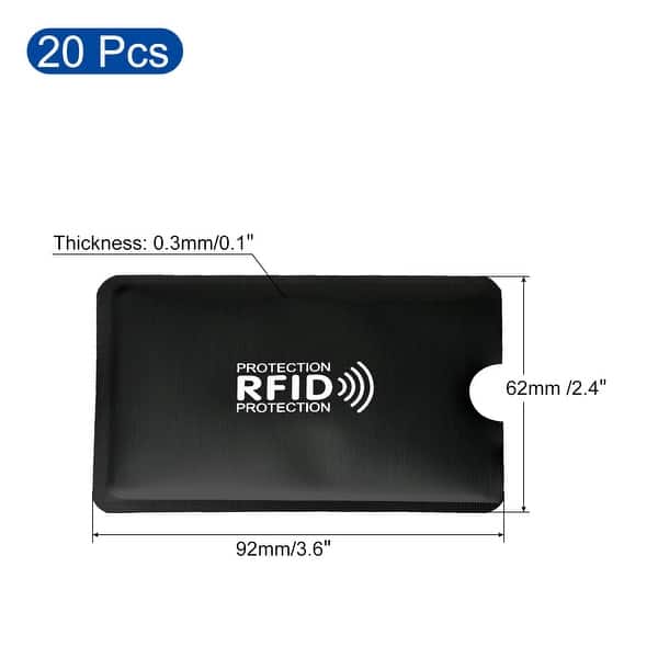 RFID Blocking Credit Card Sleeves, 20 Pcs Contactless Protector Holder -  Bed Bath & Beyond - 36959493