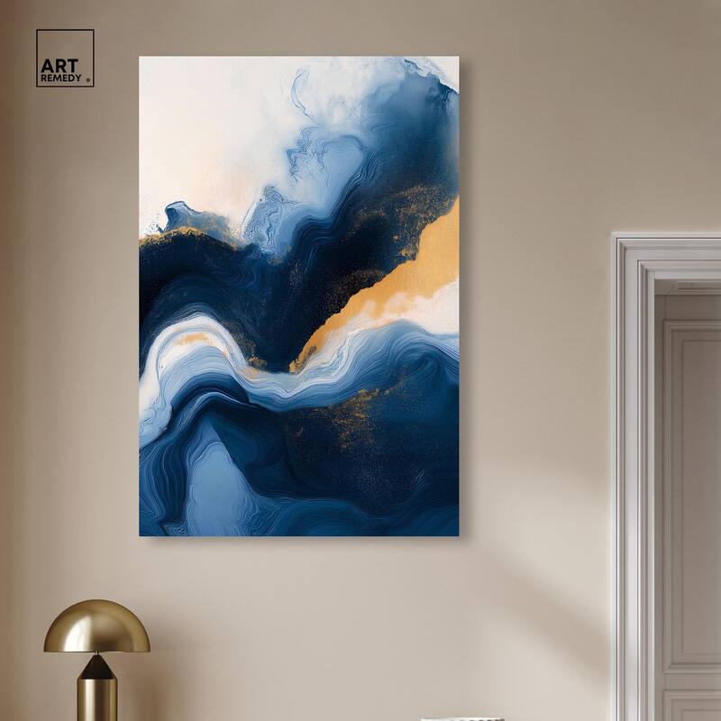 Blue Deep III Canvas by Art Remedy, Gallery Wrapped