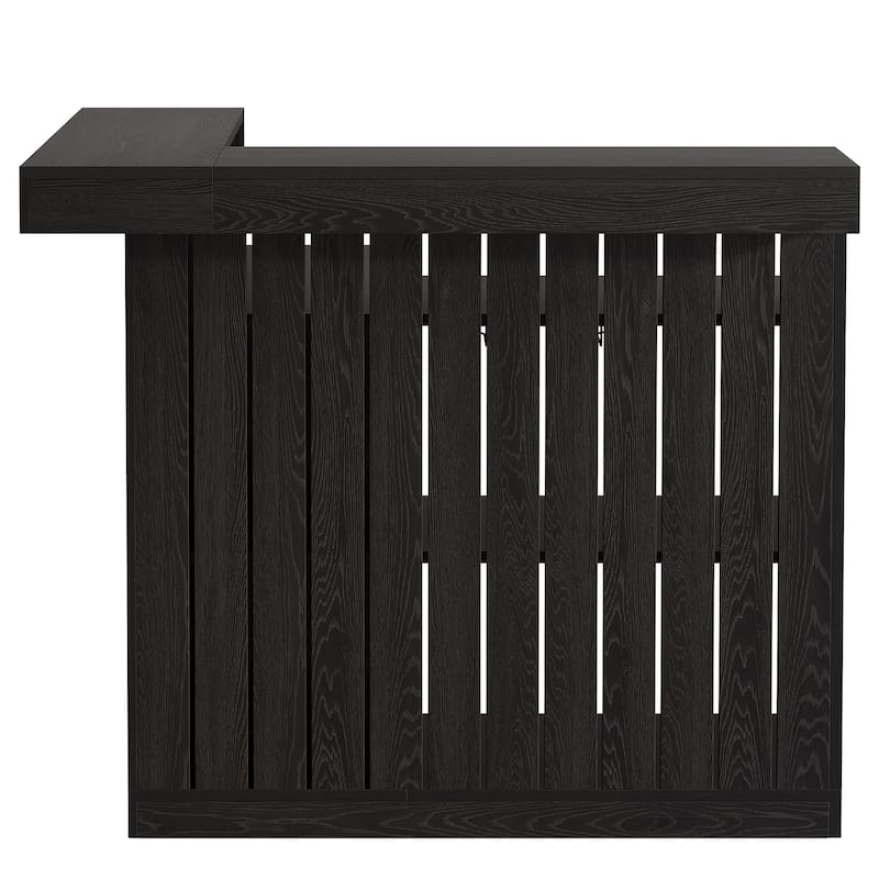 L-Shaped Home Bar Unit, 4-Tier Corner Liquor Bar Table