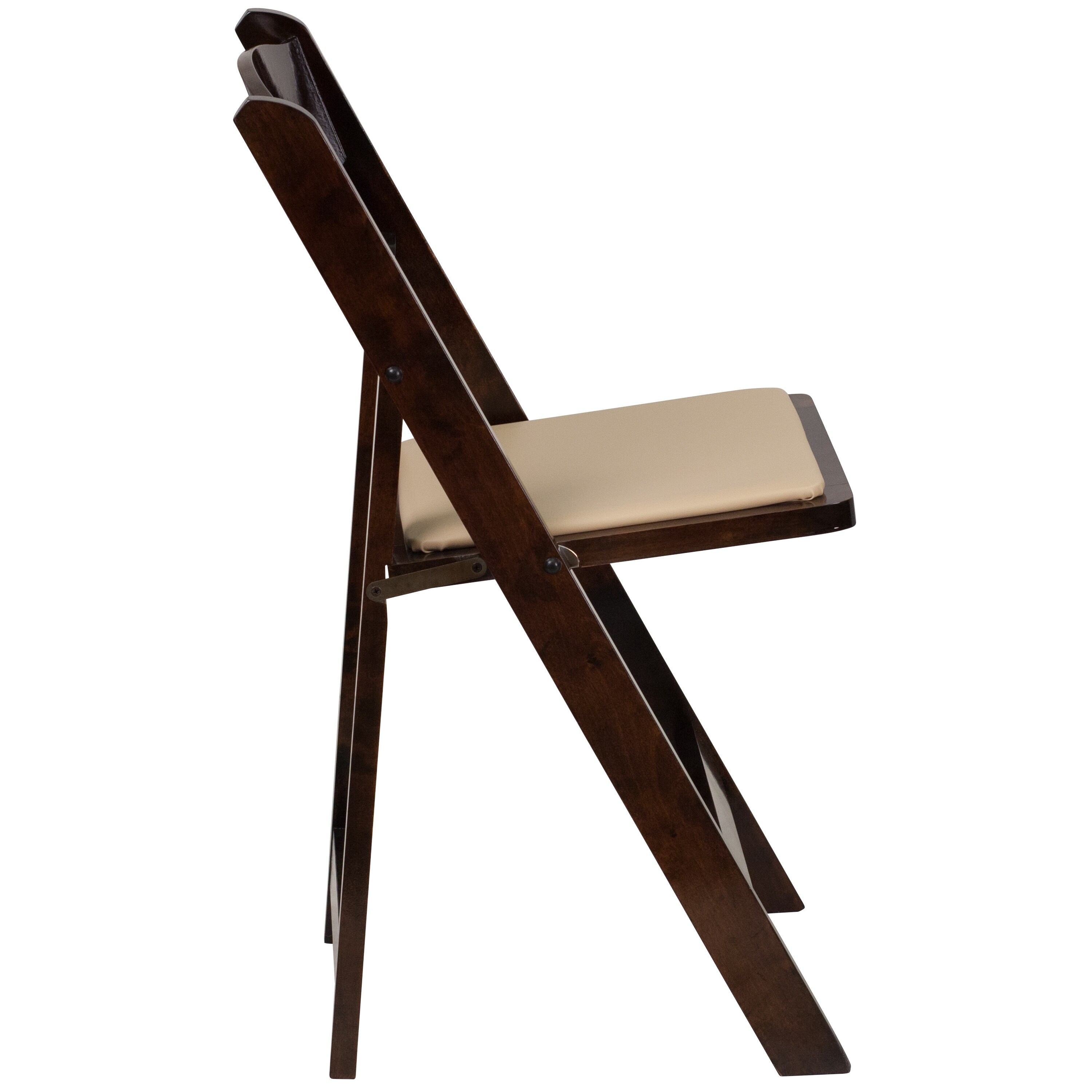 Wood Folding Chair With Vinyl Padded Seat Set Of 2 Overstock 29810653