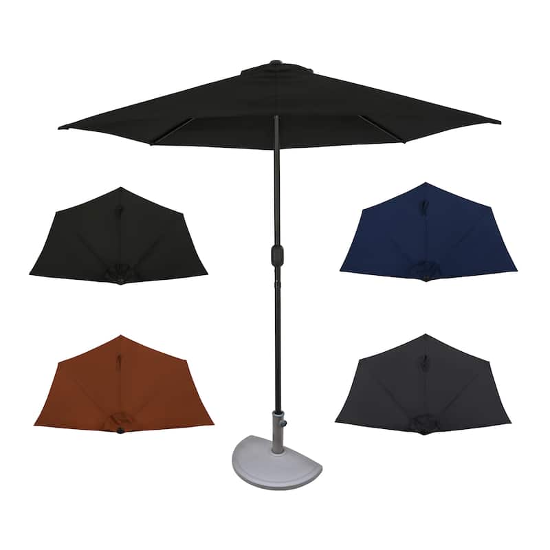 Island Umbrella Lanai 9-ft Half Umbrella With Polyester Canopy