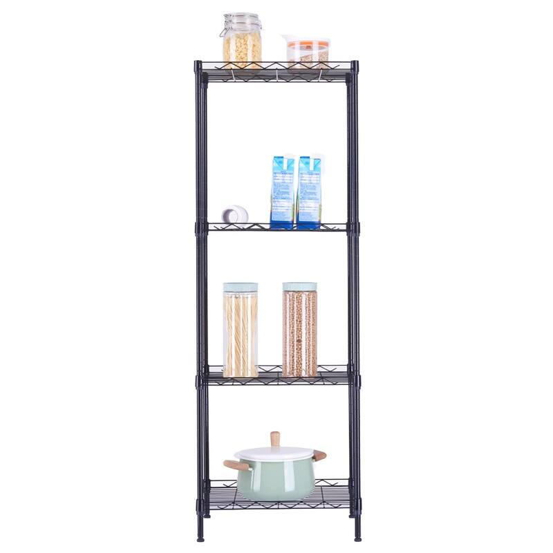 4-Tier Steel Wire Shelving Unit Metal Storage Rack