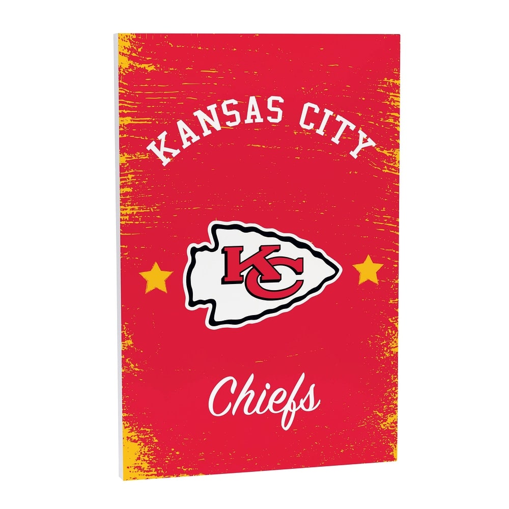 Kansas City Chiefs Wooden Door Decor Wall Sign - Multi-Color