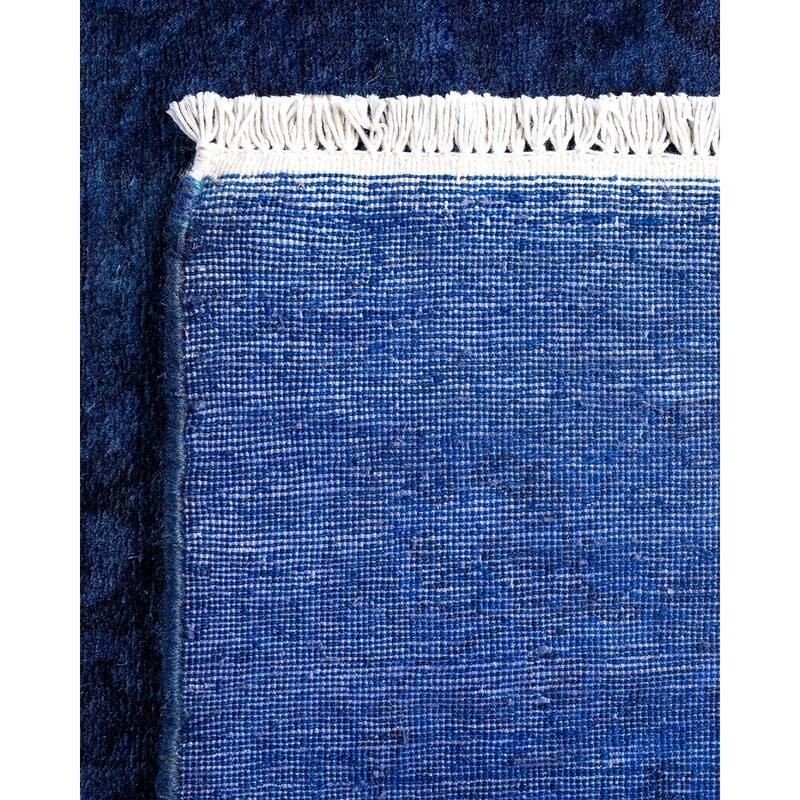 Contemporary Overdyed Wool Hand Knotted Runner - 2' 7" x 11' 7"