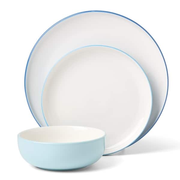 Oneida 24/7 Colors 12-Piece Dinnerware Set - Turquoise