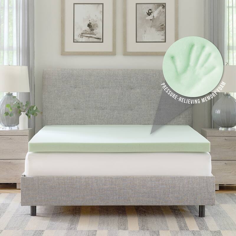 Bodipedic Green Tea Infused Memory Foam Mattress Topper