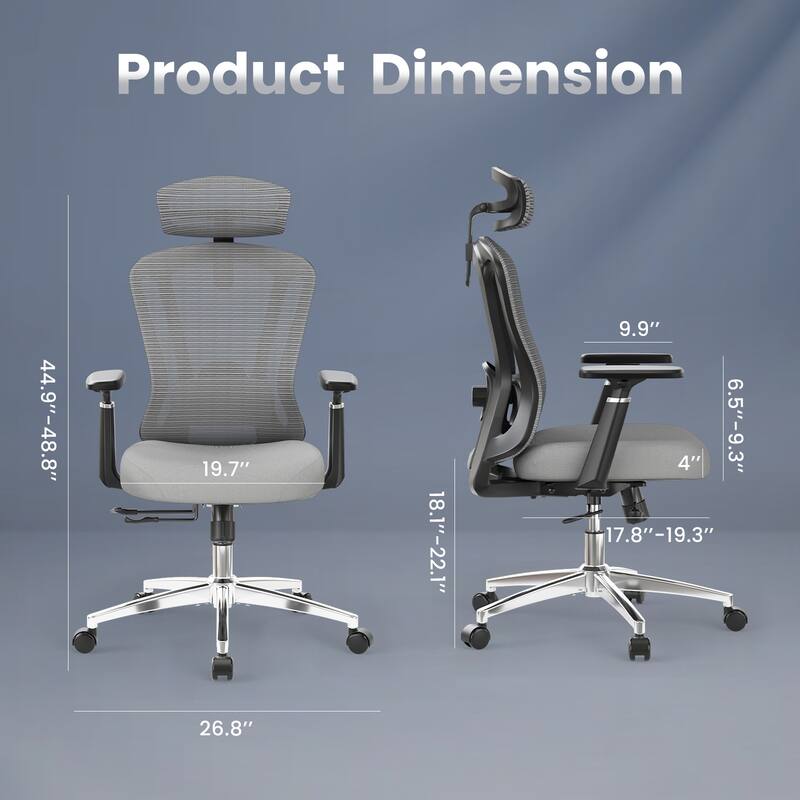 Office Chair Ergonomic Desk Chair, High Back Computer Chair with Wheels, Home Sutdy Chair for Heavy People
