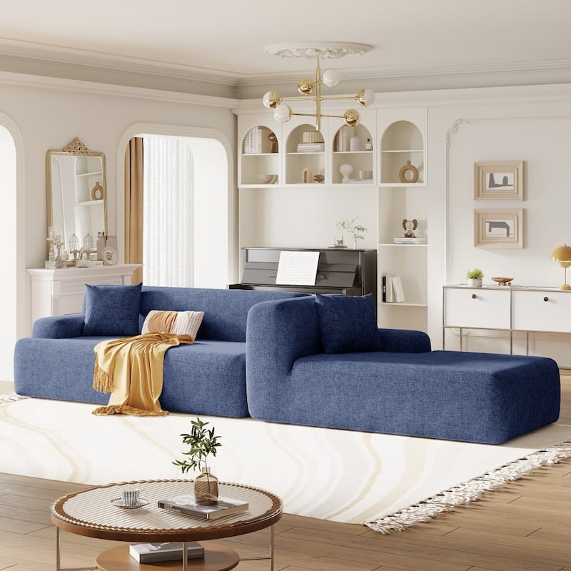 Modern Large L-Shape Modular Sectional Sofa,2 Piece Free Combination