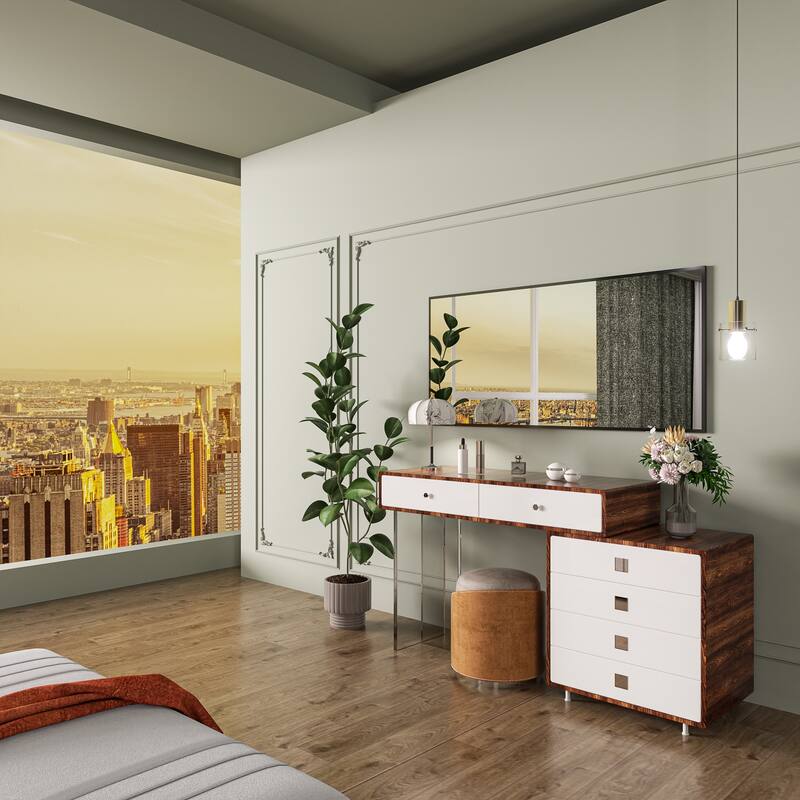 QuivaraView Wall Mounted Aluminum Frame Bathroom Vanity Mirror