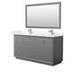 Option Dark Gray, Bronze Trim,Carrara Cultured Marble Top