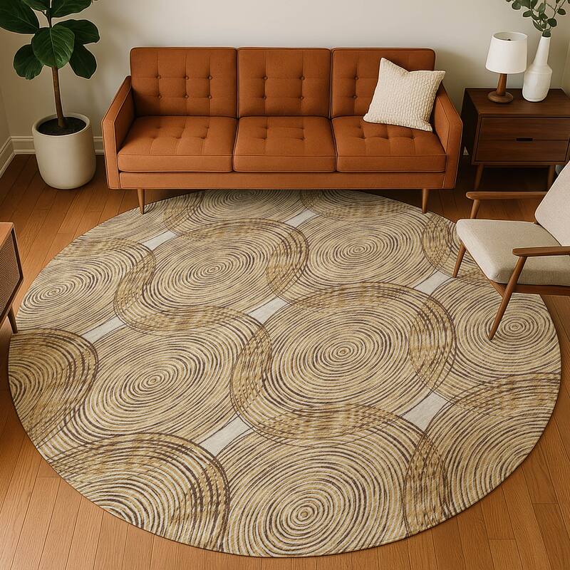 Machine Washable Indoor/ Outdoor Modern Pune Chantille Rug