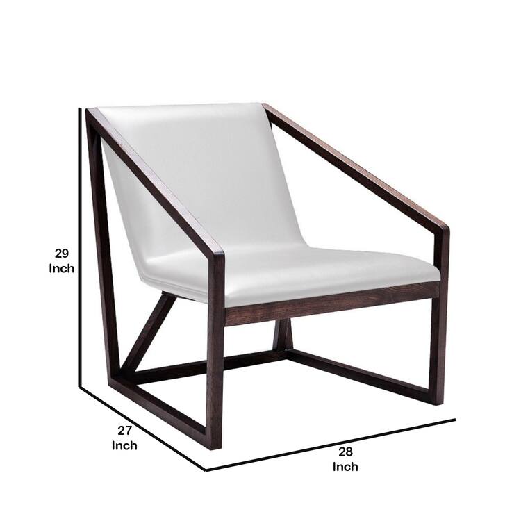 HomeRoots 29" Grey Eco Leather Lounge Chair - 27