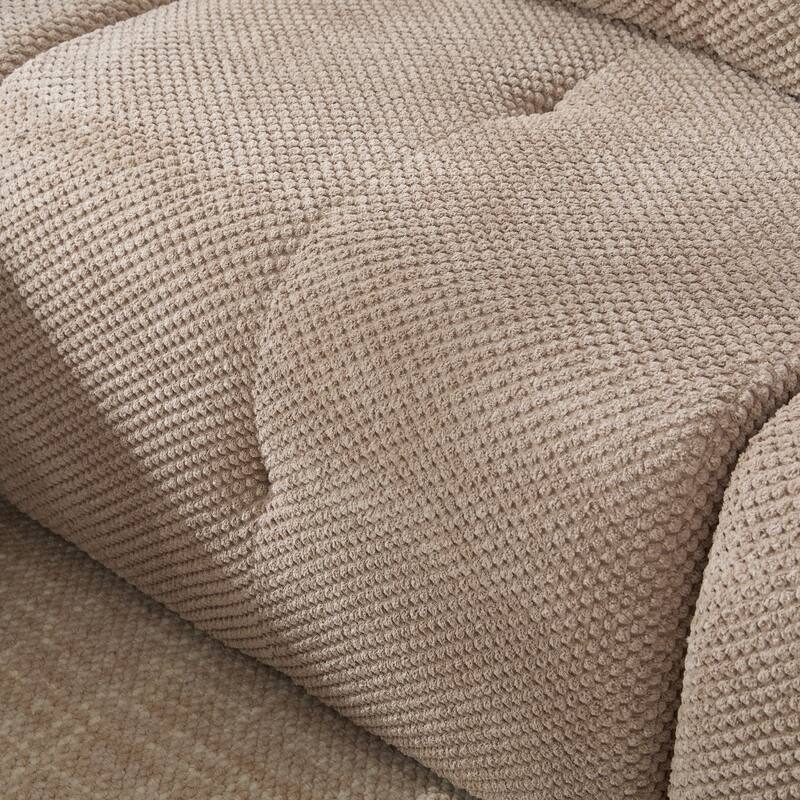 104.3" Modular Convertible Upholstered Sectional Sofa with Ottoman & Pillows