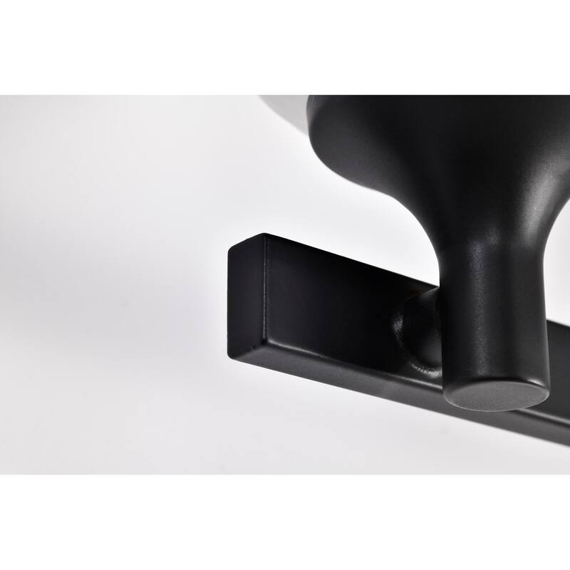 Solara 4 Light Vanity Matte Black Finish Frosted Ribbed Glass - Matte Black