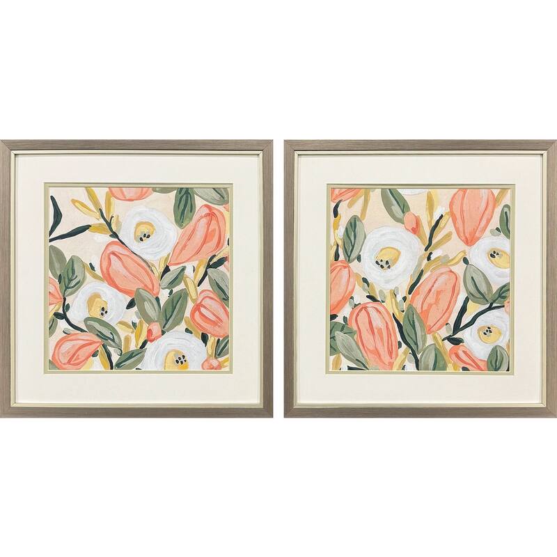 Paragon Gleeful Garden Framed Art - Set of 2